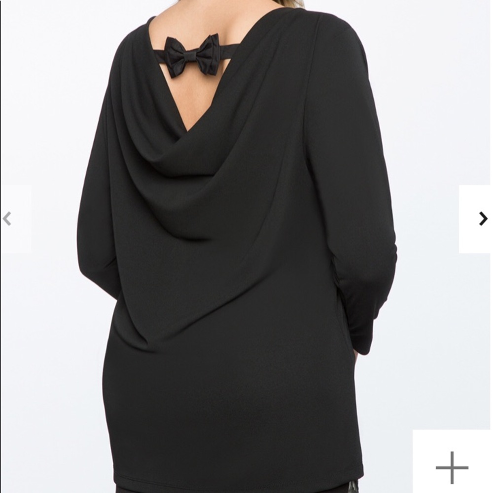 Cowl Back Bow Top